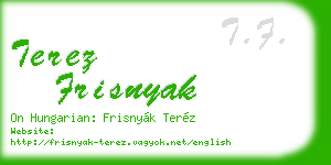 terez frisnyak business card