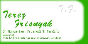 terez frisnyak business card